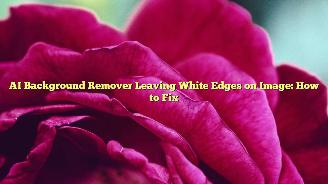AI Background Remover Leaving White Edges on Image: How to Fix